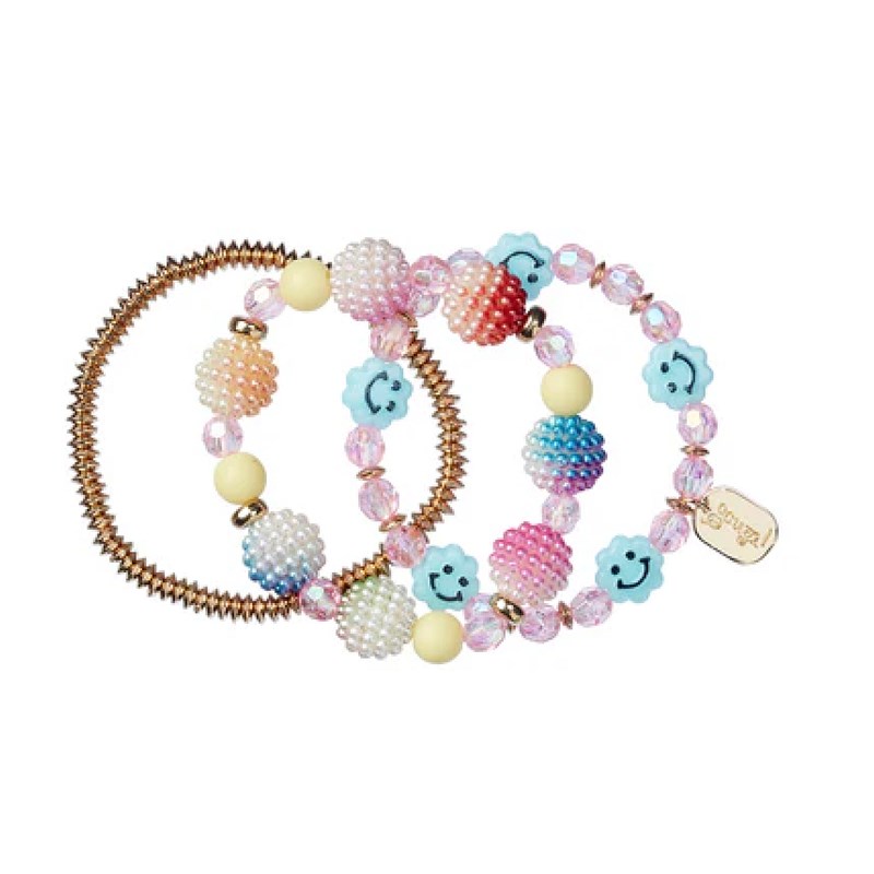 Set de 3 bracelets iris smiley
