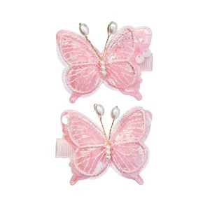 Barrette de cheveux chaja papillon rose
