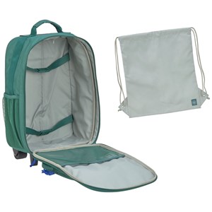 Valise à roulettes little gang vert foncé
