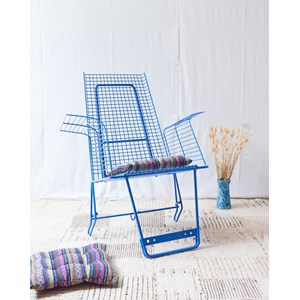 Jakob, le fauteuil industriel bleu n°904