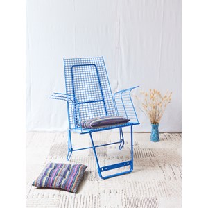 Jakob, le fauteuil industriel bleu n°904