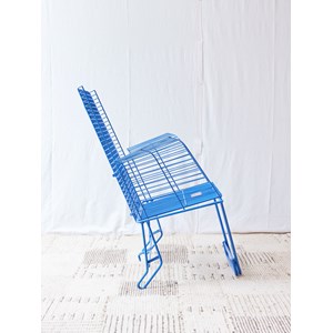 Jakob, le fauteuil industriel bleu n°904