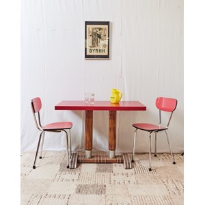 Table à manger bistro rouge n°94