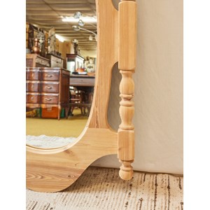 Grand miroir sablé en bois n°1036