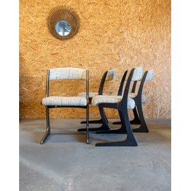 Lot de 4 chaises traineau n°1340