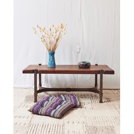 Table basse brutaliste en bois massif n°504