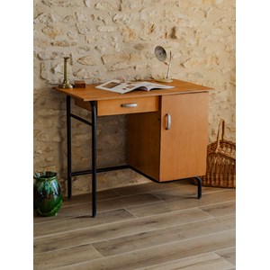 Bureau et la chaise en bois et métal n°587