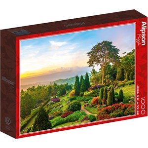 Puzzle 1000 pièces jardin sur colline
