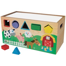 Coffret de rangement 7 en 1 jouets en bois