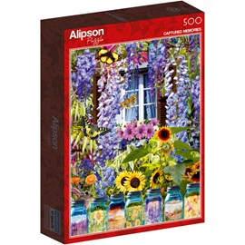 Puzzle 500 pièces maison fleurie