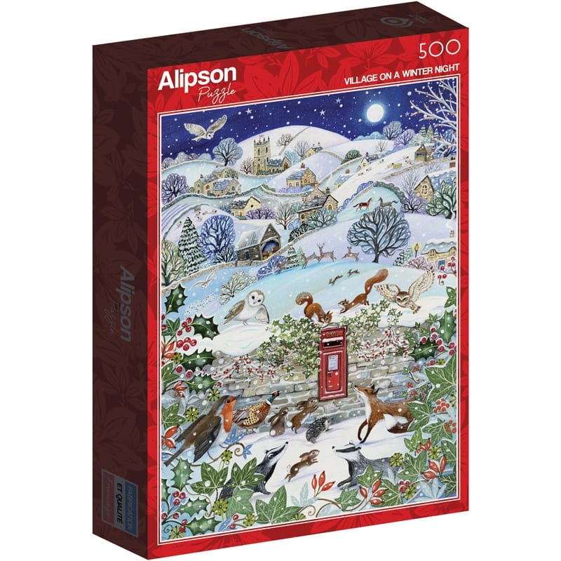 Puzzle 500 pièces village sous la neige