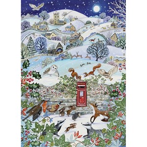 Puzzle 500 pièces village sous la neige