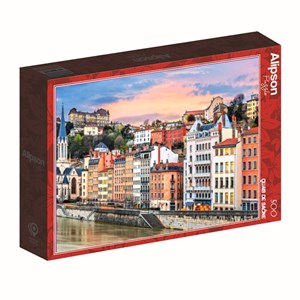 Puzzle 500 pièces quais saône lyon
