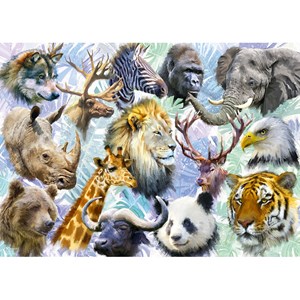 Puzzle 500 pièces animaux sauvages