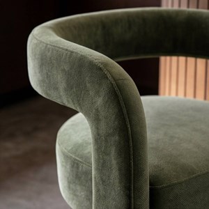 Tabouret de bar en tissu vert