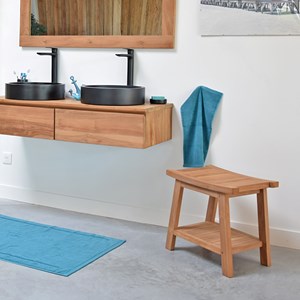 Tabouret en teck massif - kyoto