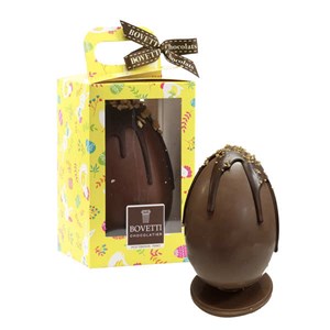 Œuf gourmand chocolat noir et lait et éclats de noisettes du piémont