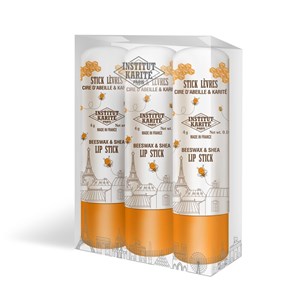 Trio stick lèvres cire d'abeille et karité