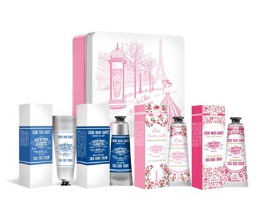 Coffret crèmes mains crème de lait, fleur de cerisier, rose mlle et crème pieds