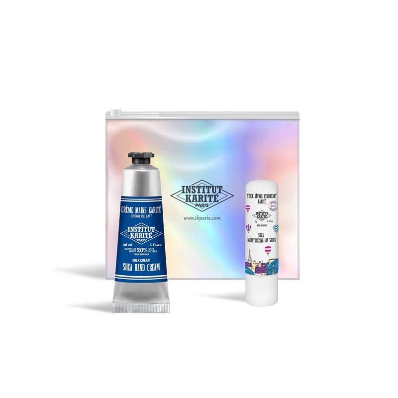 Trousse duo stick lèvres et crème mains crème de lait