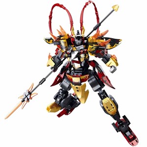 Robot super pr mecha noir rouge jaune