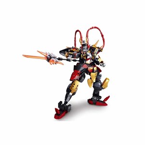 Robot super pr mecha noir rouge jaune