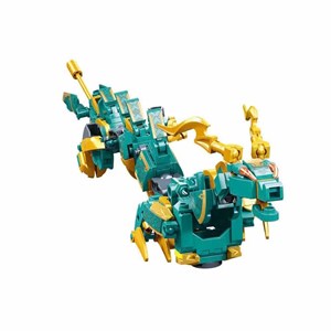 Robot mecha 2 en 1 vert jaune