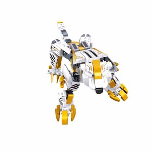 Robot mecha 2 en 1 blanc jaune