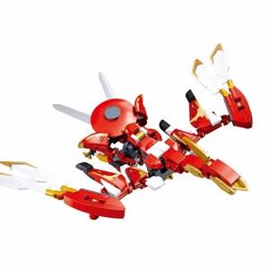 Robot mecha 2 en 1 rouge blanc