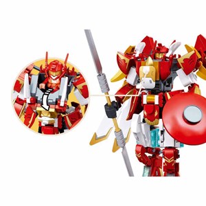 Robot mecha 2 en 1 rouge blanc