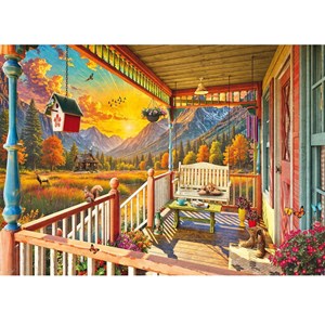 Puzzle véranda des montagnes 1000 pcs