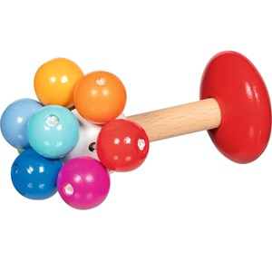 Hochet avec perles arc-en-ciel