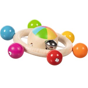 Hochet toupie de perles arc-en-ciel