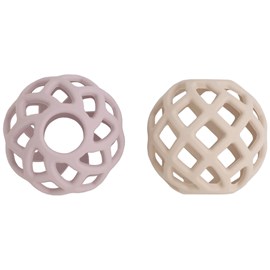 Lot de 2 balles de préhension vieux rose-warm linen