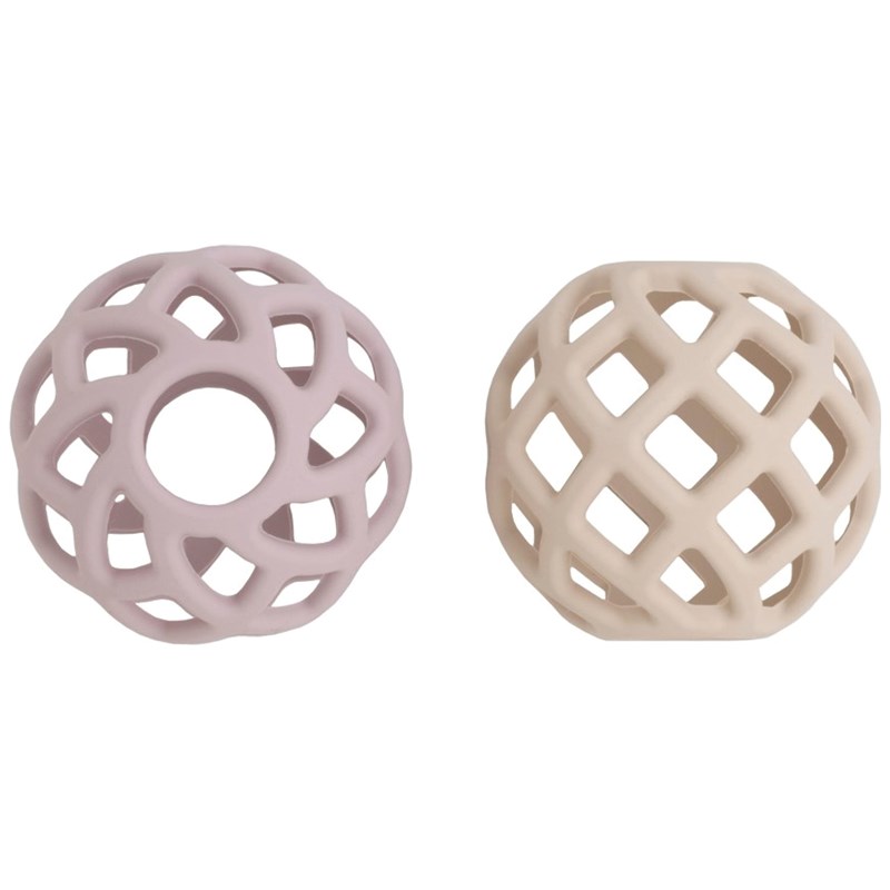 Lot de 2 balles de préhension vieux rose-warm linen