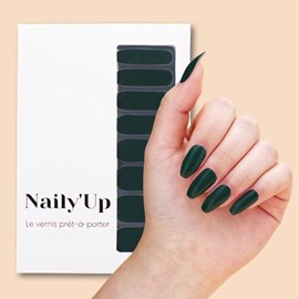 Vernis autocollant green emeraud - manucure facile longue tenue