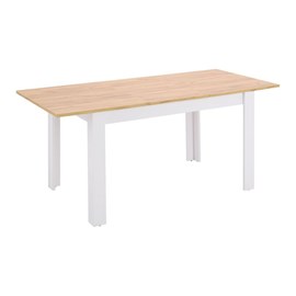 Table extensible 135x86 cm blanc
