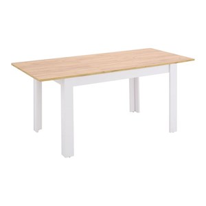 Table extensible 135x86 cm blanc