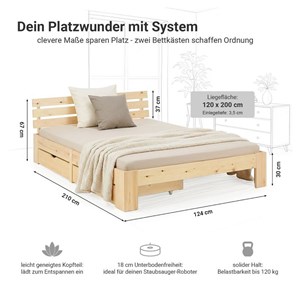 Lit homestyle4u marron