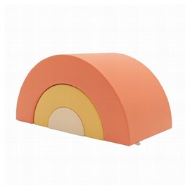Arc-en-ciel en mousse rose saumon pastel