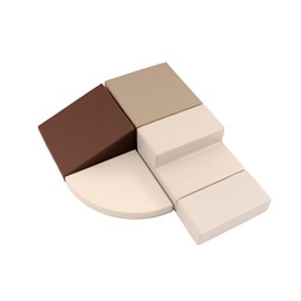 Module d'angle chocolat et beige