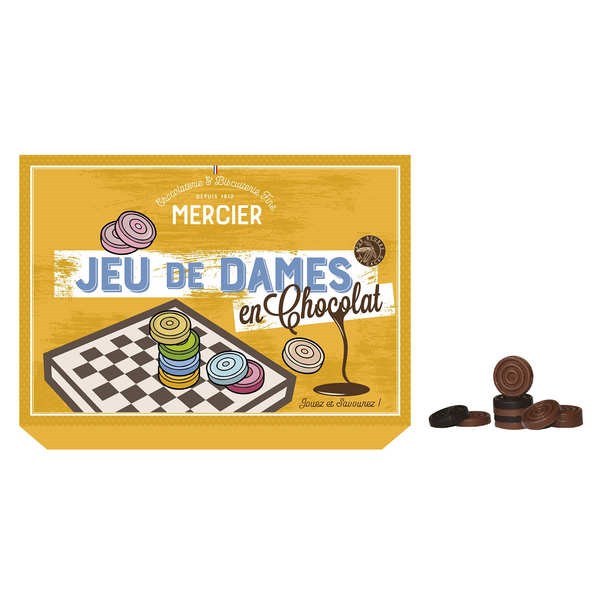Jeu de dames en chocolat