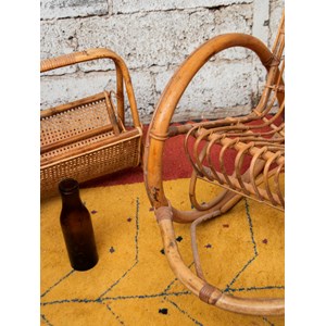 Rocking-chair en rotin clair n°68