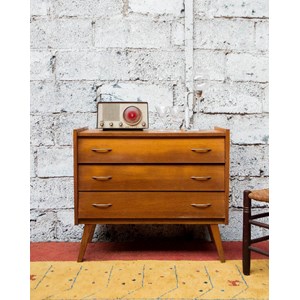 Commode scandinave en bois clair n°411