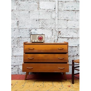 Commode scandinave en bois clair n°411