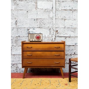Commode scandinave en bois clair n°411