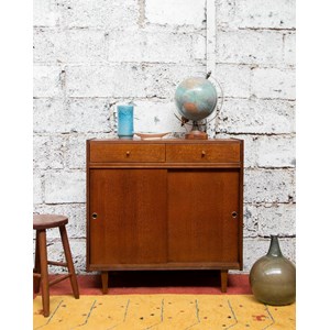 Buffet coulissant en bois foncé n°530