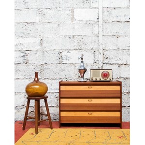 Meuble à chaussures en bois clair et foncé n°532