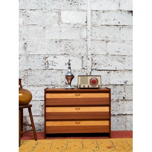 Meuble à chaussures en bois clair et foncé n°532