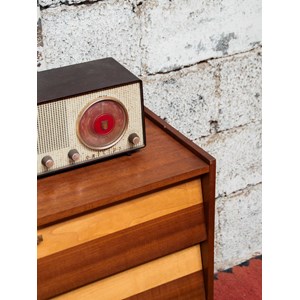 Meuble à chaussures en bois clair et foncé n°532